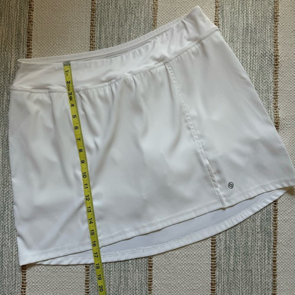 Lija White High Rise Built-In Shorts Tennis Skirt Skort Women’s Size XL - Picture 4 of 9